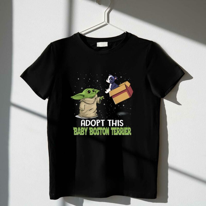 adopt this baby boston terrier yoda star wars t shirt t shirt 1 1