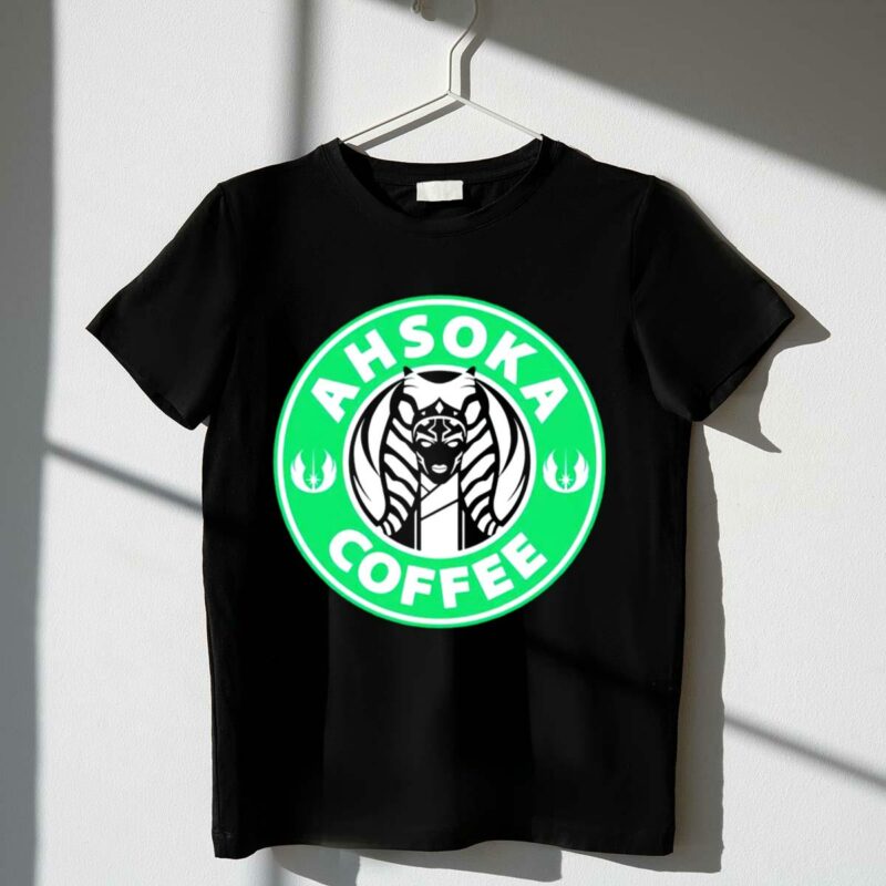ahsoka coffee star wars parody logo jedi symbols t shirt t shirt 1 1