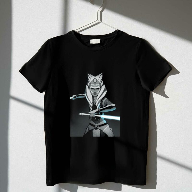 ahsoka tano dual lightsaber stance star wars fan t shirt t shirt 1 1