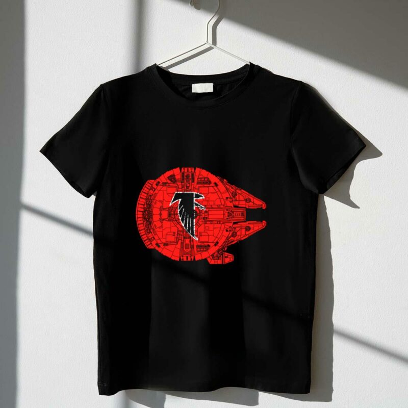 atlanta falcons star wars millennium falcon crossover t shirt t shirt 1 1