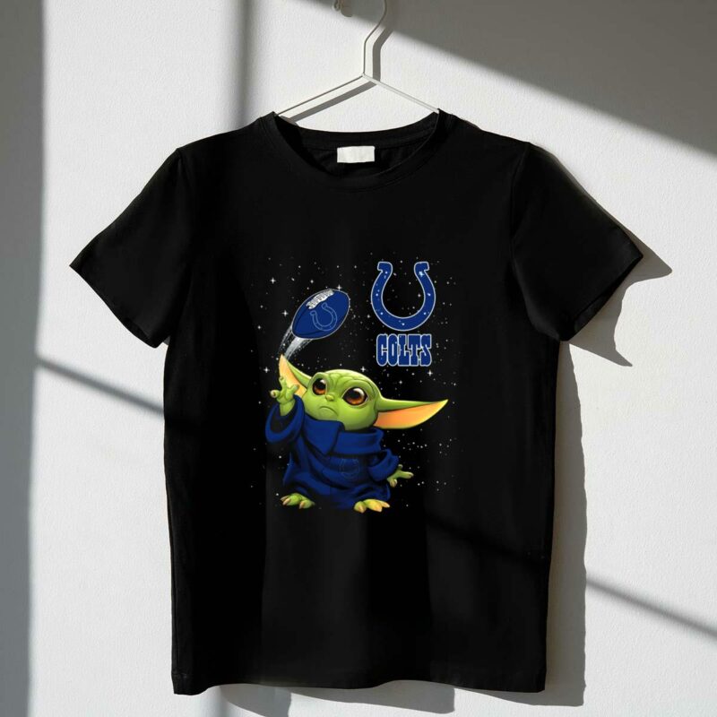 baby yoda colts football team logo indianapolis star wars crossover t shirt t shirt 1 1