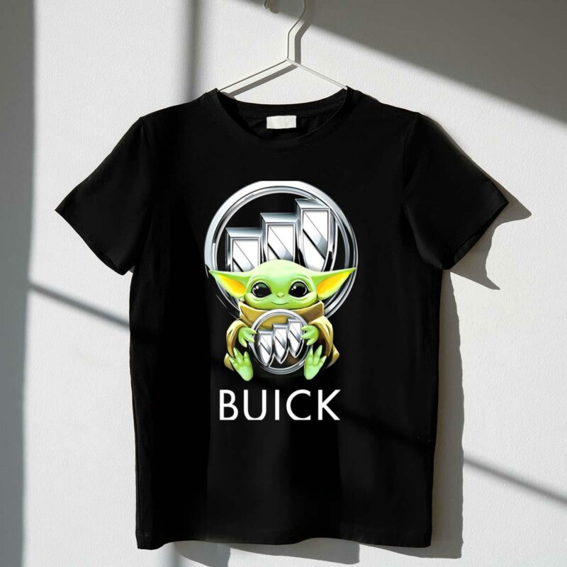 baby yoda hugging buick logo star wars t shirt t shirt 1 1