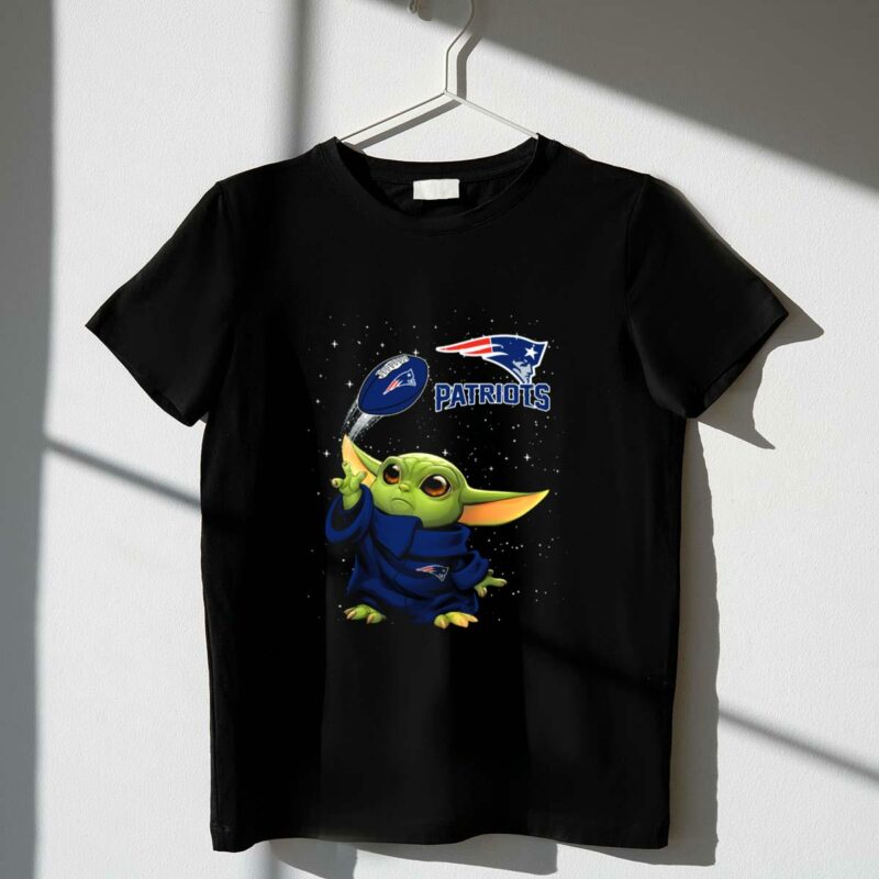 baby yoda new england patriots star wars football crossover t shirt t shirt 1 1