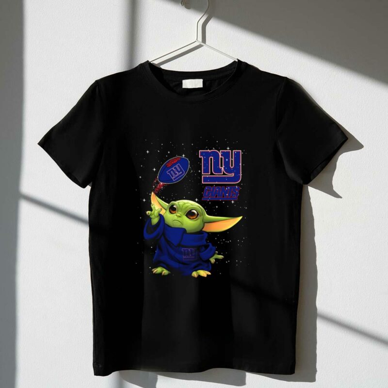 baby yoda ny giants football fan star wars mandalorian fusion t shirt t shirt 1 1