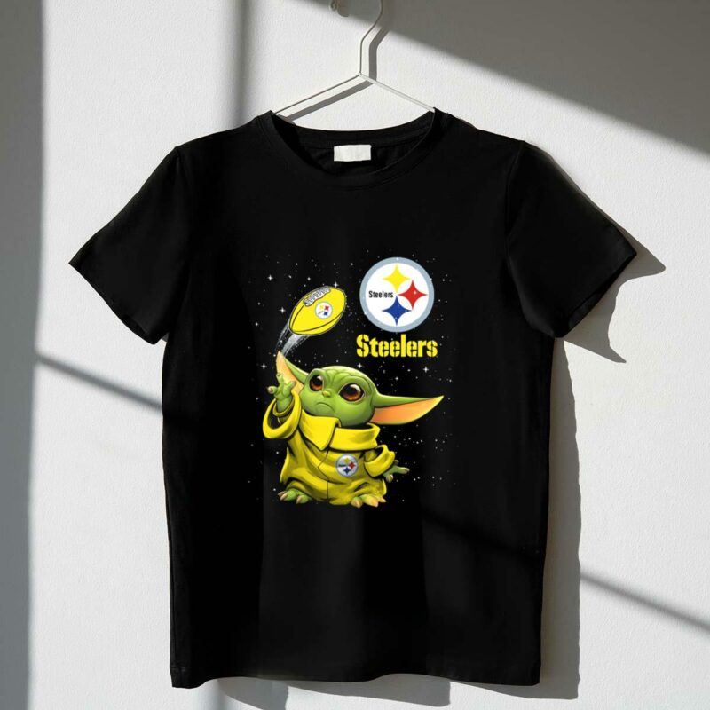 baby yoda steelers football star wars grogu pittsburgh fan gear t shirt t shirt 1 1