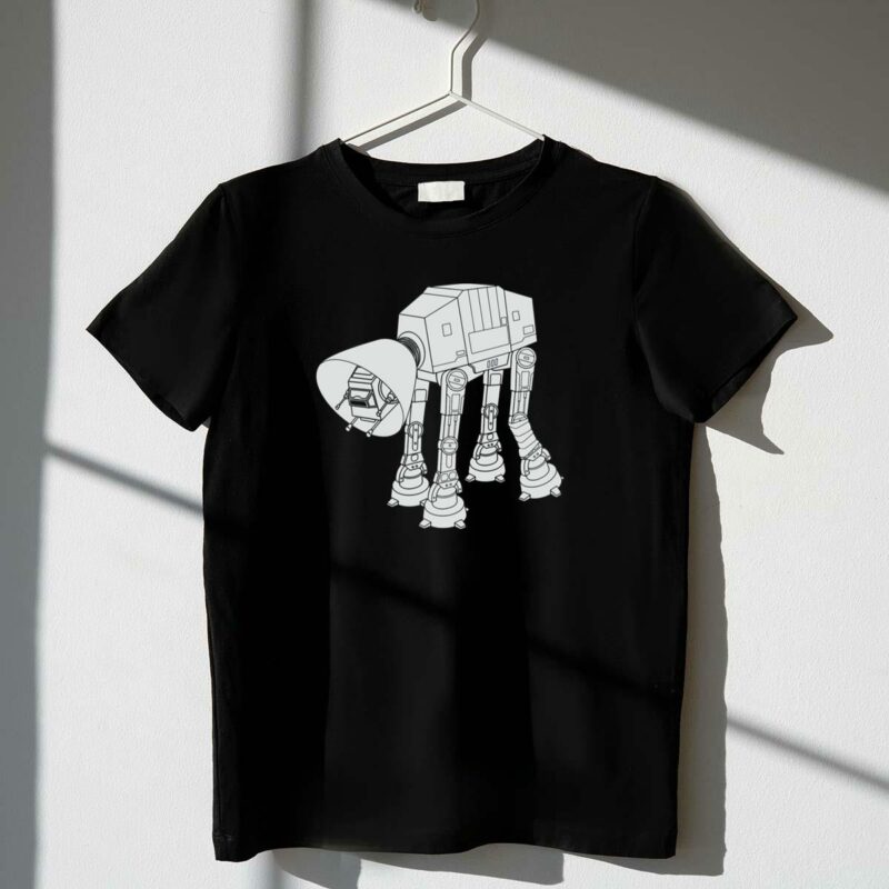 battle damage star wars at at with pylon head t shirt t shirt 1 1