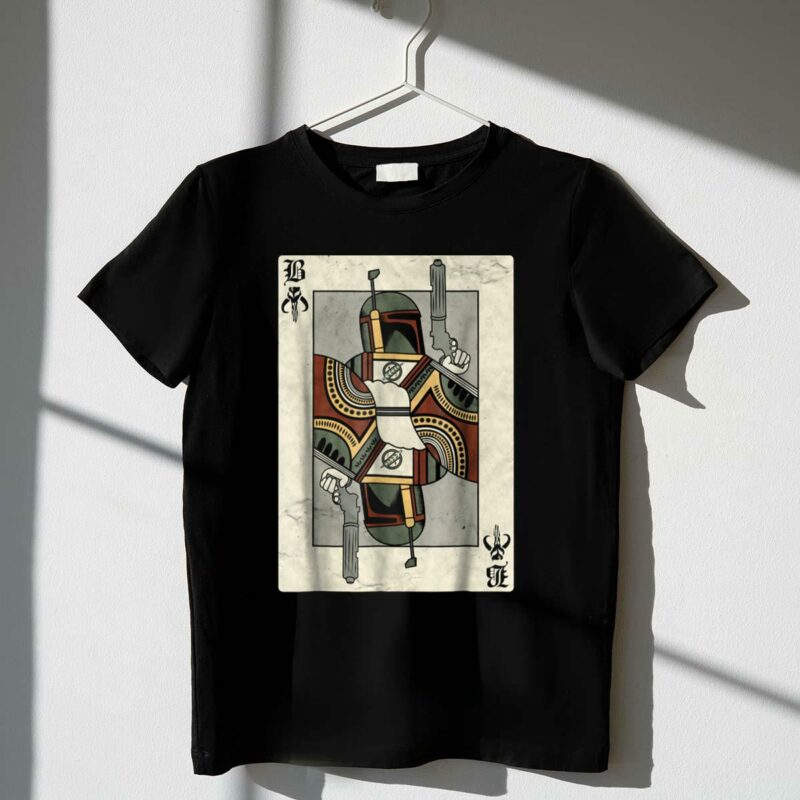 boba fett star wars playing card king t shirt t shirt 1 1