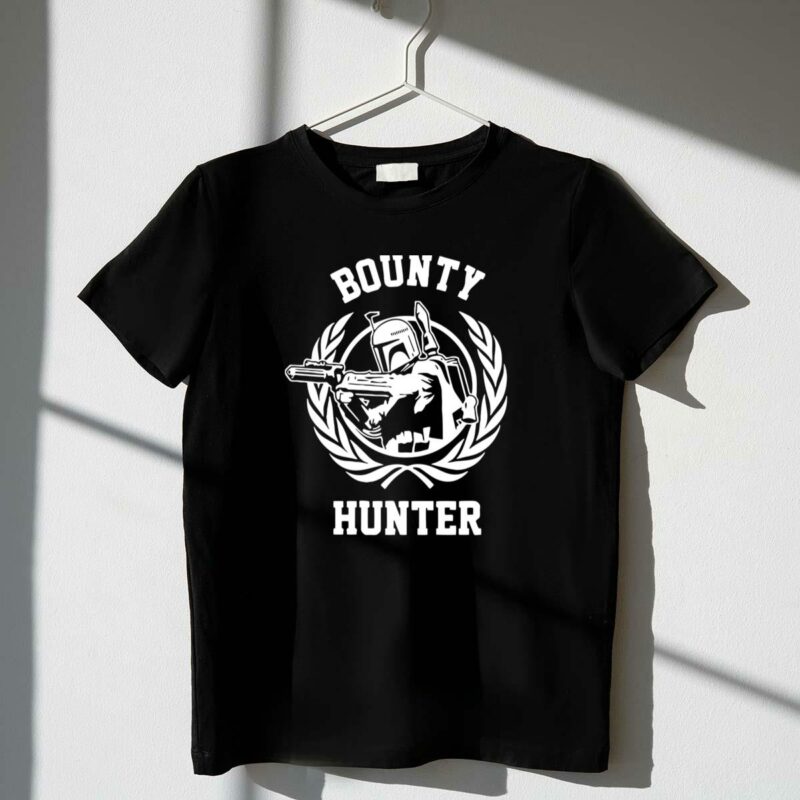bounty hunter star wars mandalorian helmet and laurel emblem t shirt t shirt 1 1