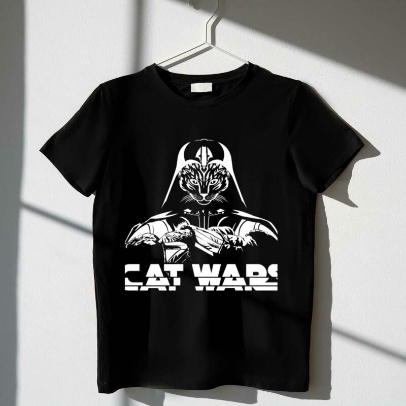 cat wars darth vader star wars t shirt t shirt 1 1