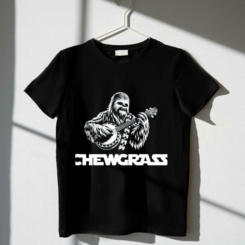 chewbacca playing banjo star wars chewgrass t shirt t shirt 1 1