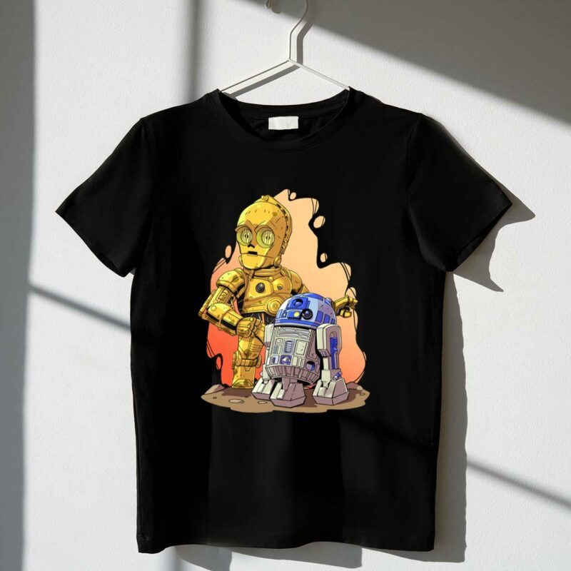 chibi star wars c3po r2 d2 duo t shirt t shirt 1 1