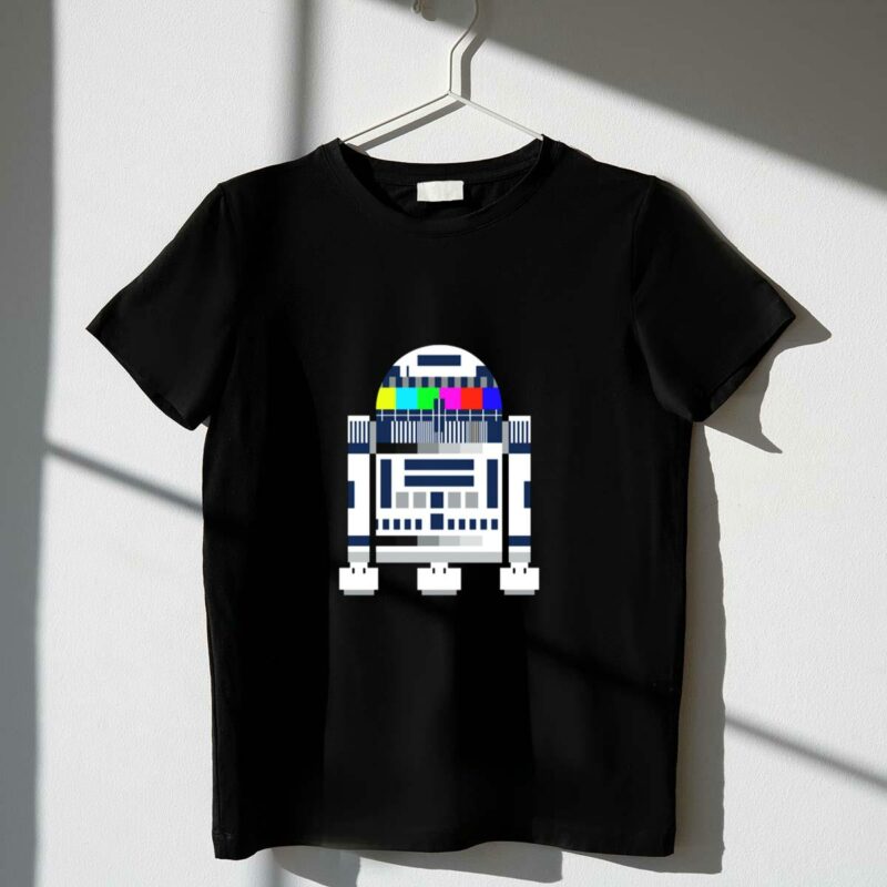 classic r2 d2 droid star wars tv screen elements t shirt t shirt 1 1