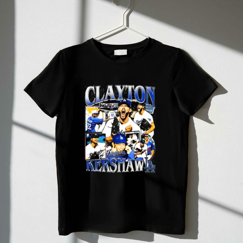 clayton kershaw la dodgers vintage t shirt t shirt 1 1