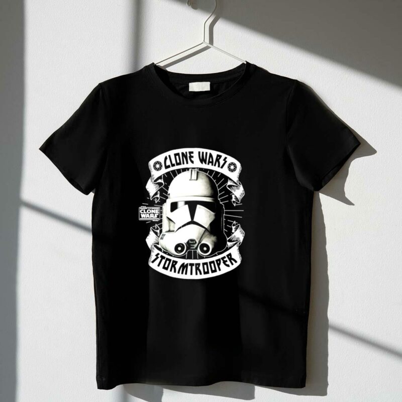 clone wars stormtrooper helmet banners star wars badges t shirt t shirt 1 1