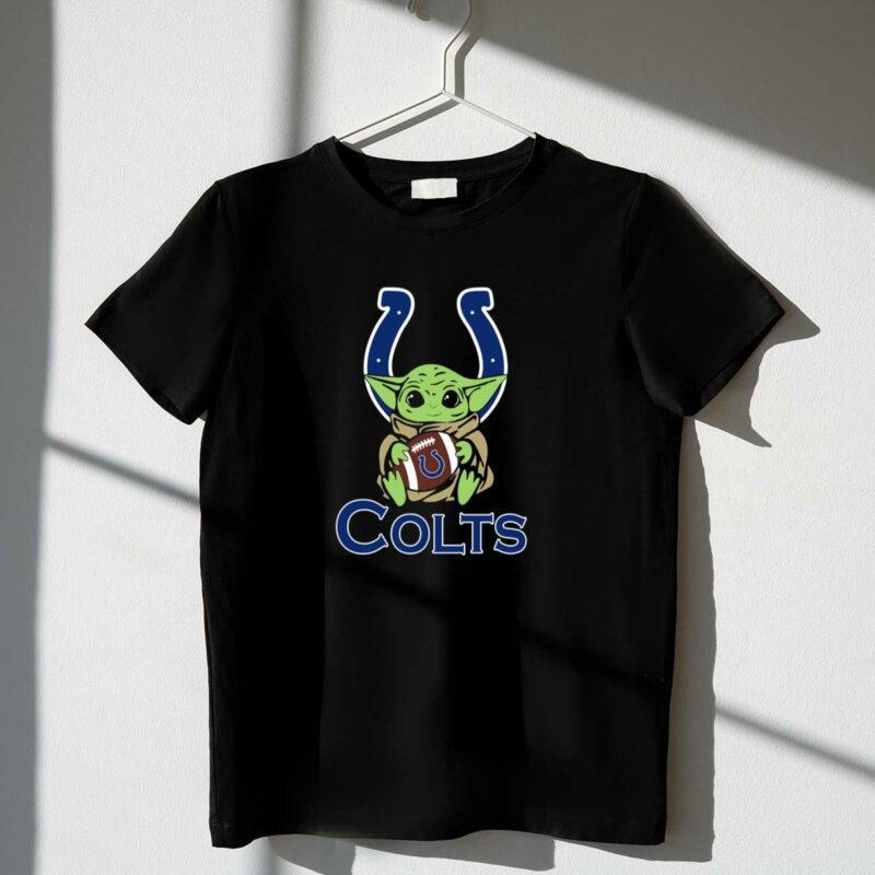 colts baby yoda star wars football t shirt t shirt 1 1
