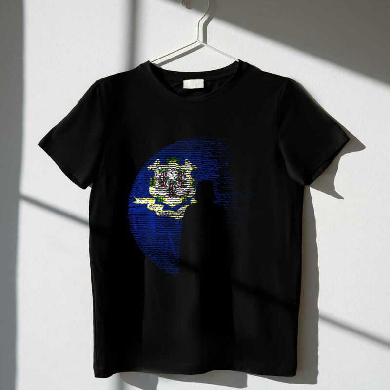connecticut state flag darth vader silhouette death star icon moon star wars t shirt t shirt 1 1