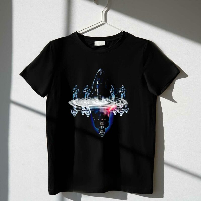 darth vader anakin skywalker water reflection star wars clone troopers t shirt t shirt 1 1