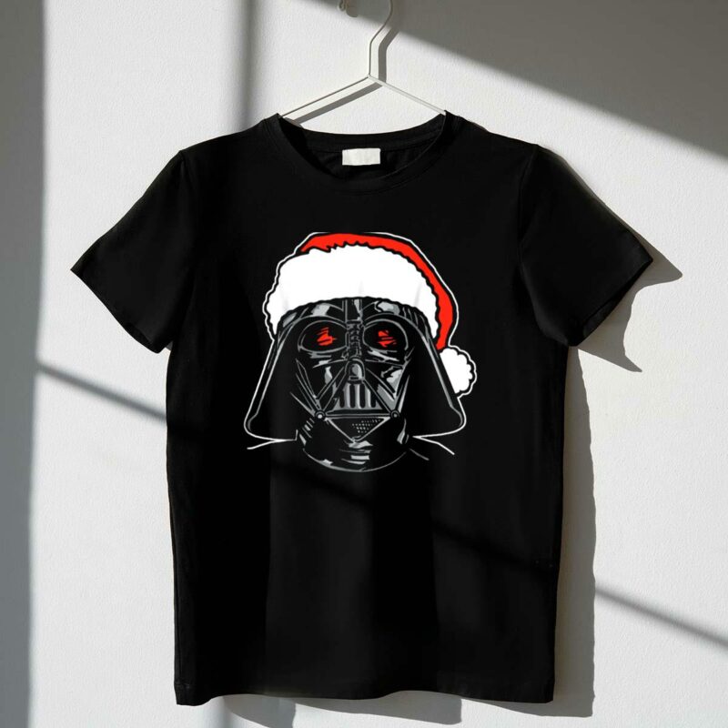 darth vader santa christmas star wars sketch t shirt t shirt 1 1