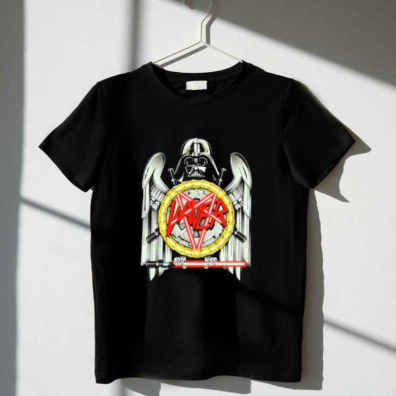 darth vader slayer dark side star wars logo crossed lightsabers t shirt t shirt 1 1