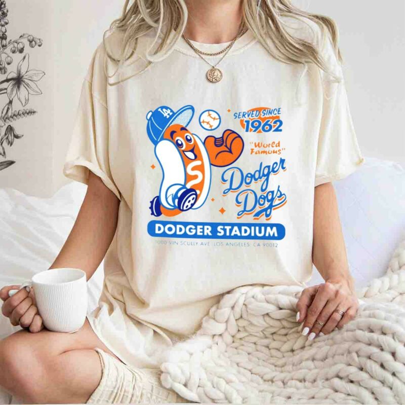 dodger dogs since 1962 vintage t shirt t shirt 1 1