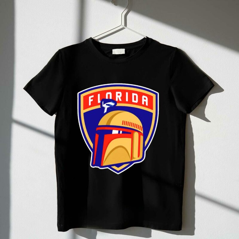 florida panthers boba fett helmet star wars collaboration t shirt t shirt 1 1