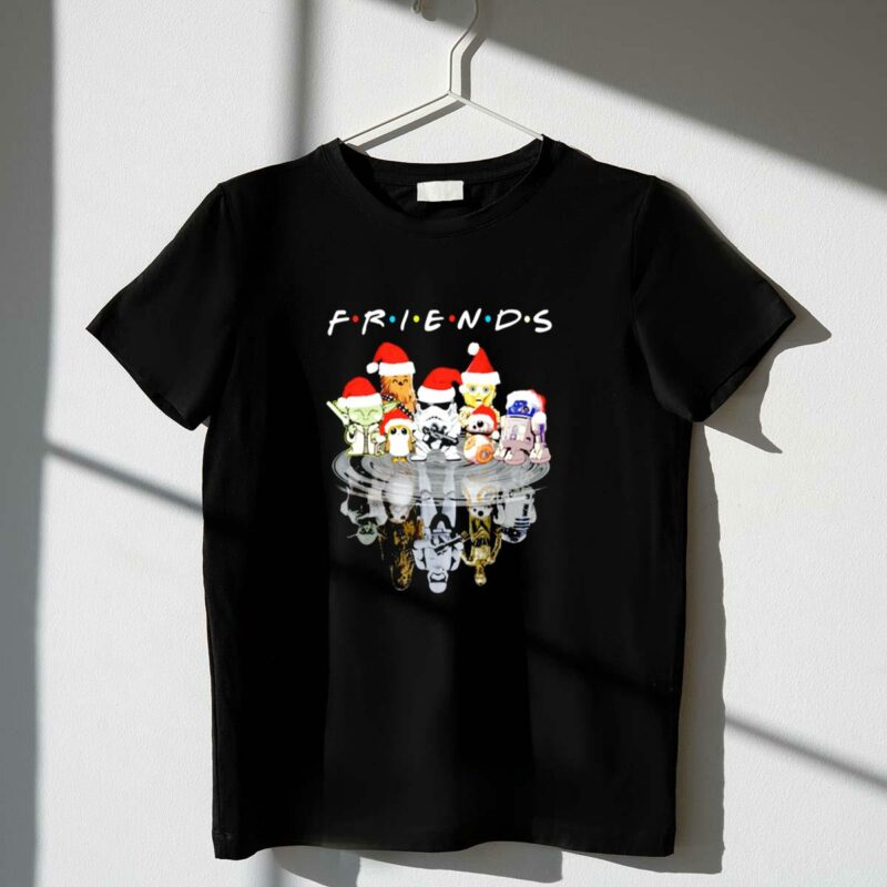 friends chibi star wars characters with santa hats t shirt t shirt 1 1