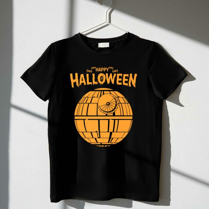 happy halloween star wars death star t shirt t shirt 1 1
