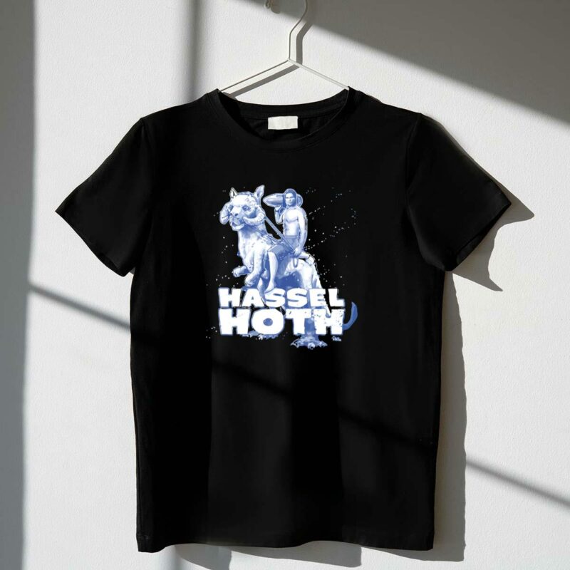 hasselhoth star wars parody with tauntaun rider iconic fusion t shirt t shirt 1 1
