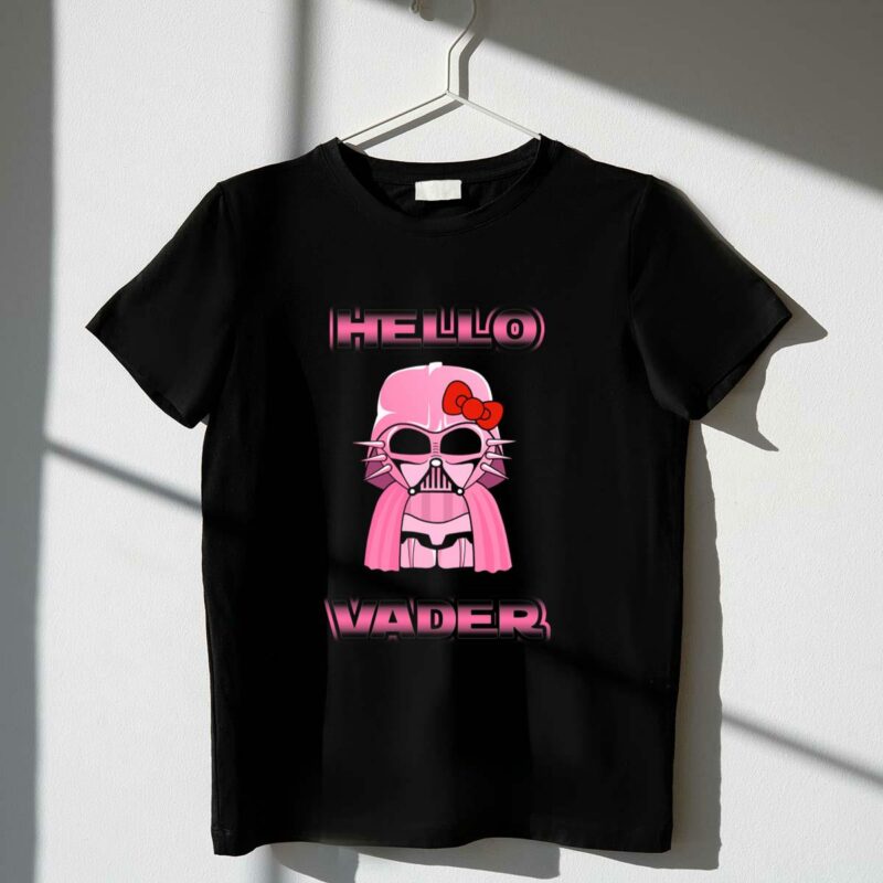 hello kitty star wars hello vader pink bow helmet t shirt t shirt 1 1