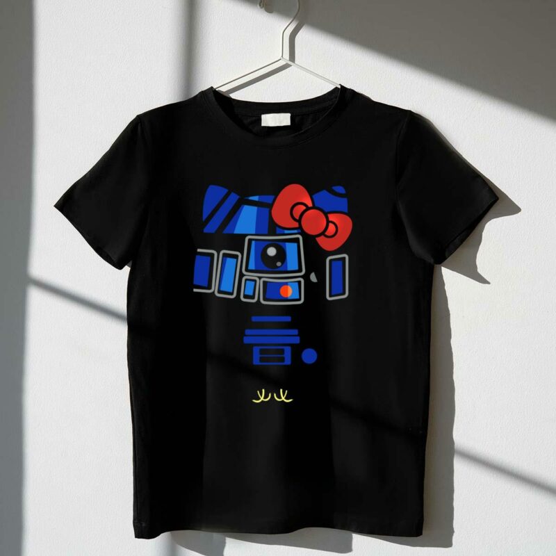 hello kitty star wars r2d2 character fusion with bow t shirt t shirt 1 1