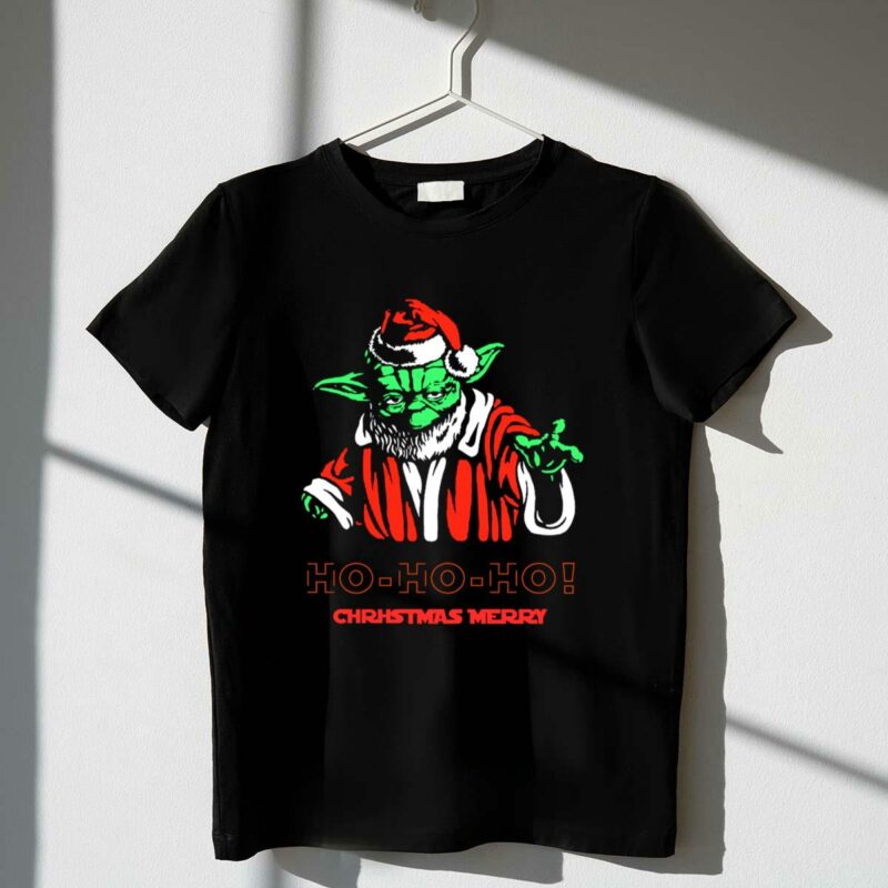 ho ho ho yoda santa christmas merry star wars t shirt t shirt 1 1