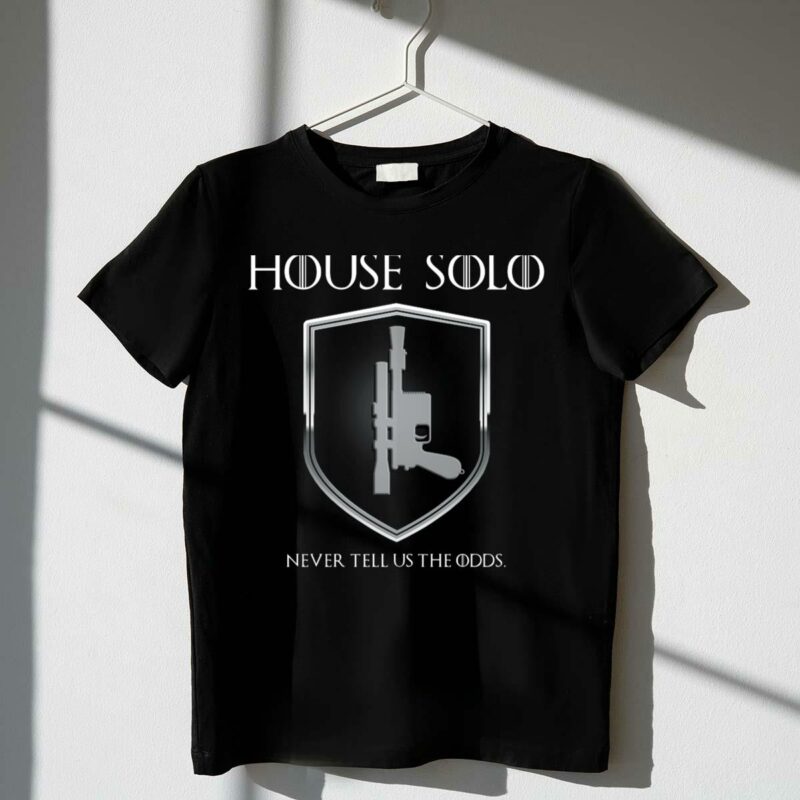 house solo never tell us the odds star wars shot first han solo t shirt t shirt 1 1