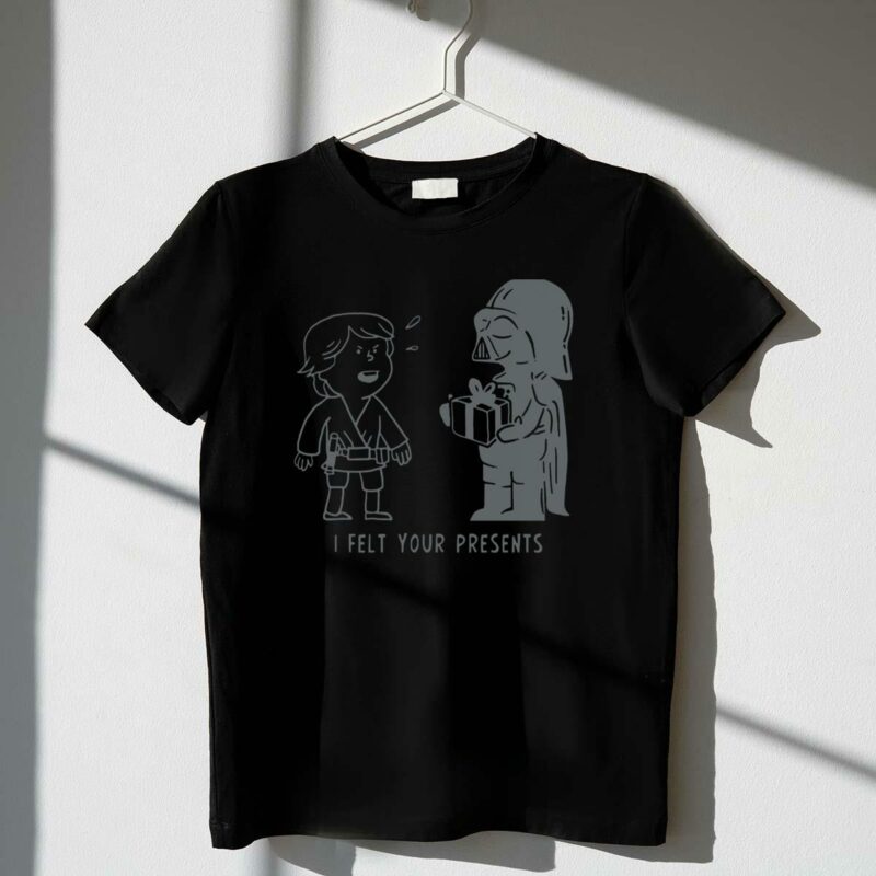 i felt your presents star wars parody with gift exchange t shirt t shirt 1 1
