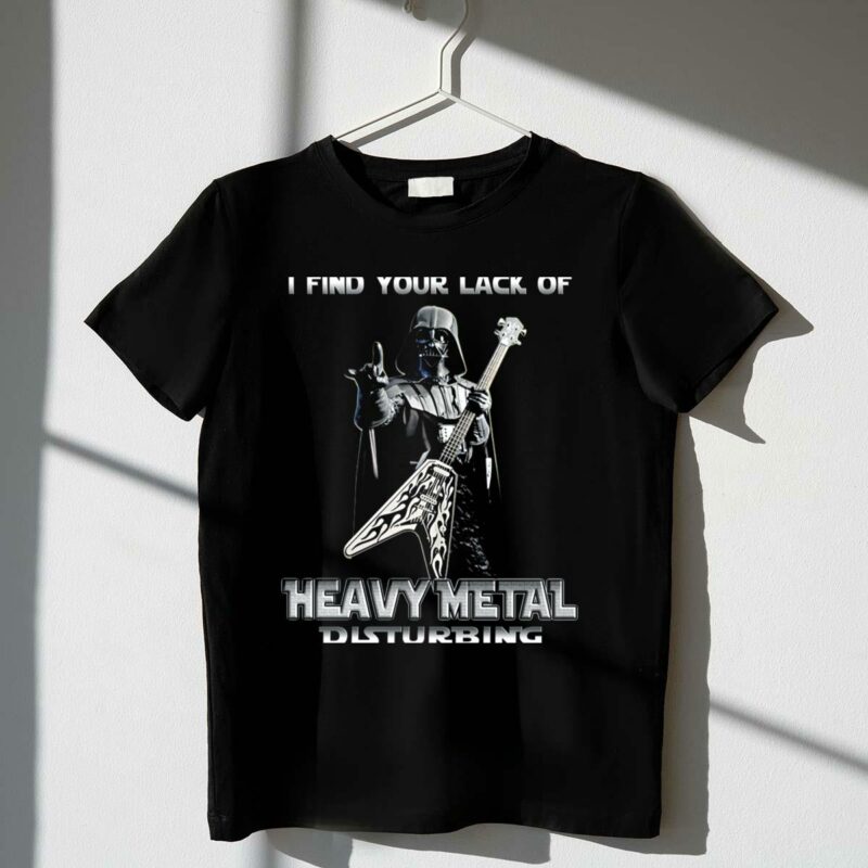 i find your lack of heavy metal disturbing darth vader star wars guitar t shirt t shirt 1 1