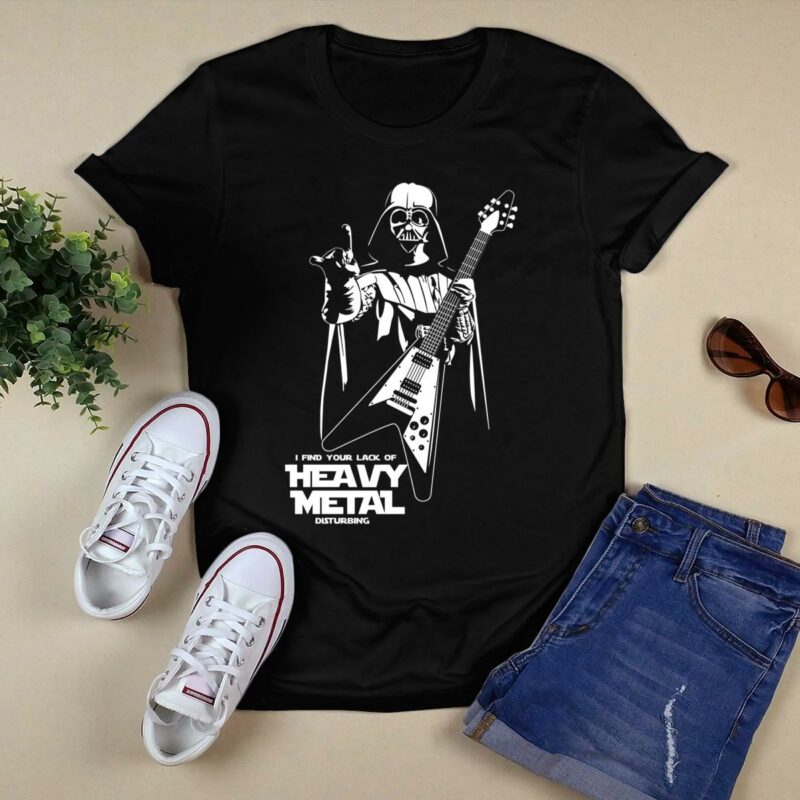 i find your lack of heavy metal disturbing star wars darth vader playing guitar t shirt t shirt 0