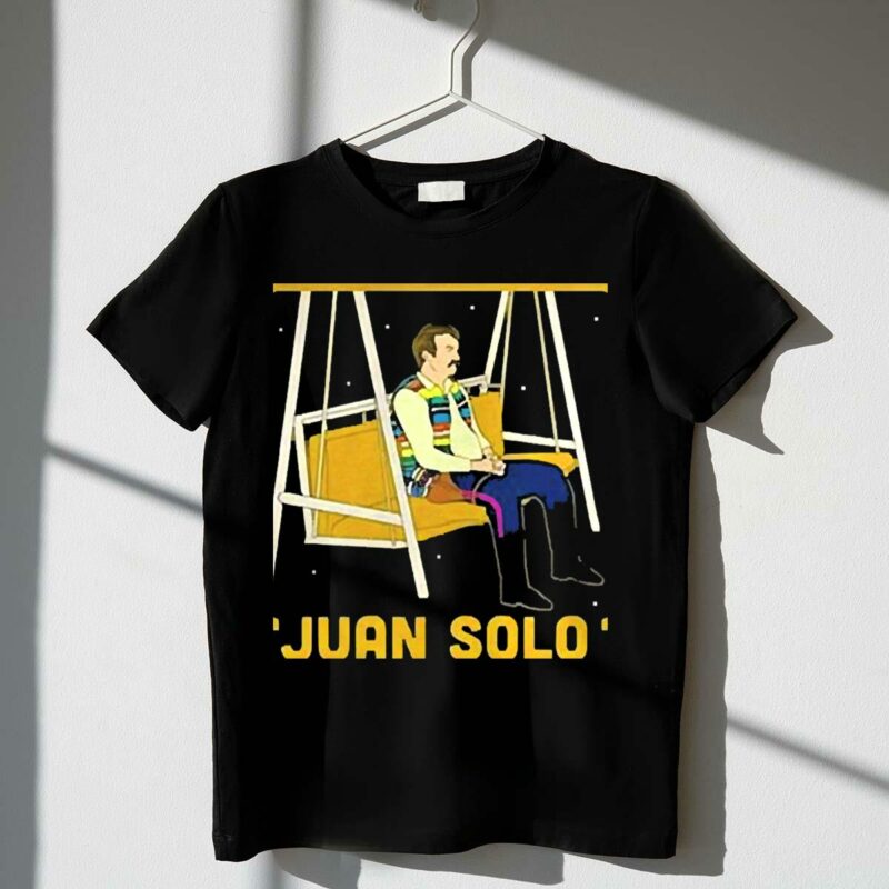 juan solo star wars parody character on swing t shirt t shirt 1 1