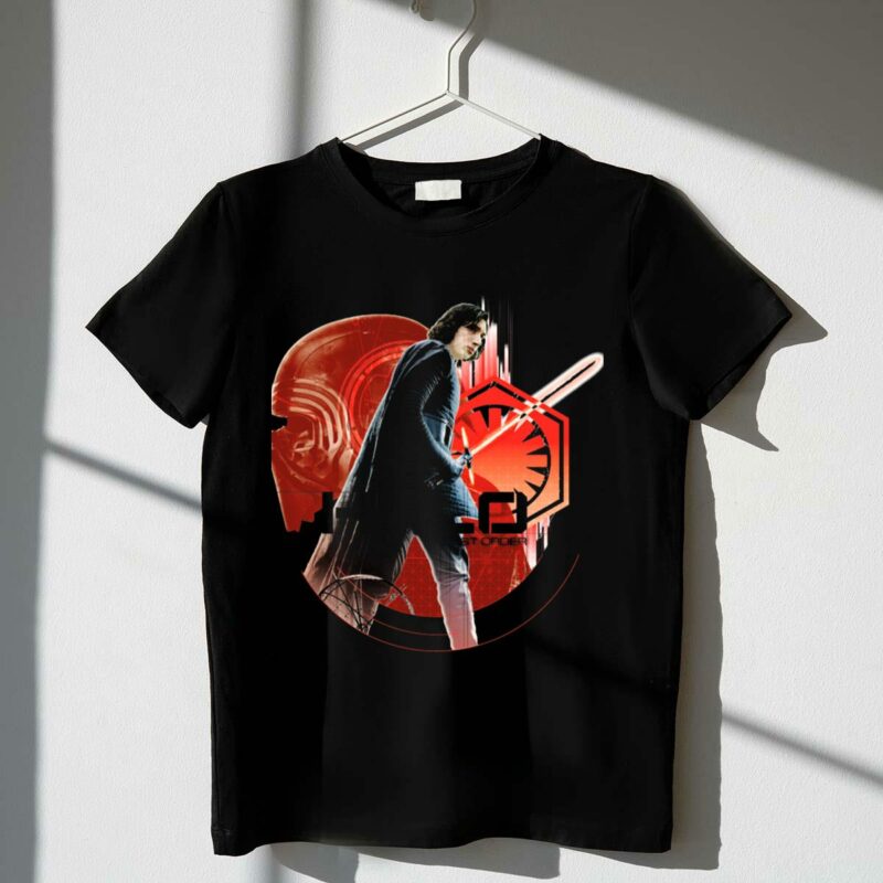 kylo first order star wars sith red lightsaber t shirt t shirt 1 1