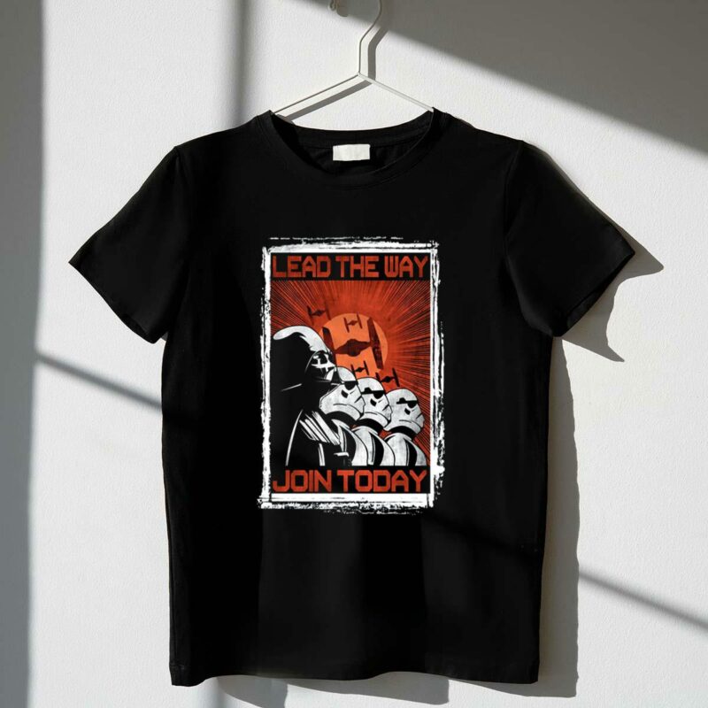 lead the way join today darth vader stormtroopers star wars t shirt t shirt 1 1