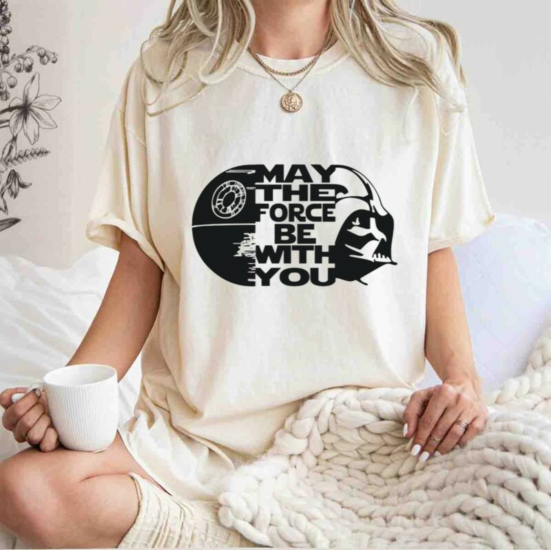 may the force be with you death star darth vader star wars t shirt t shirt 1 1