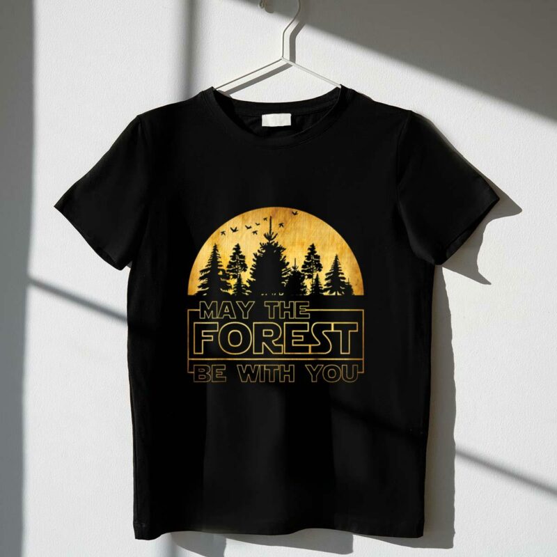may the forest be with you nature circle star wars t shirt t shirt 1 1