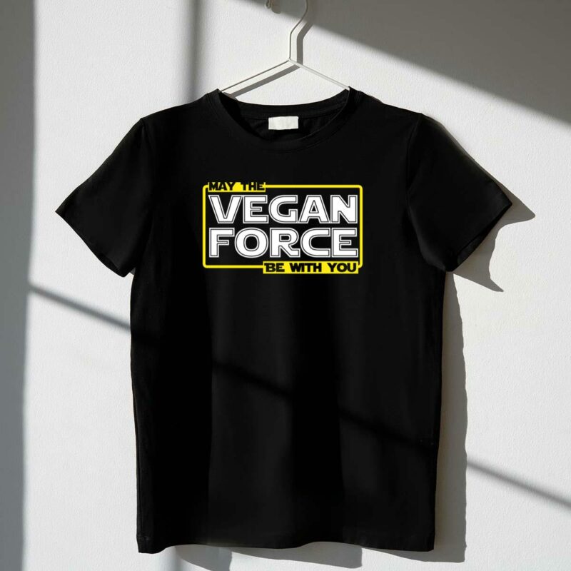 may the vegan force be with you star wars t shirt t shirt 1 1