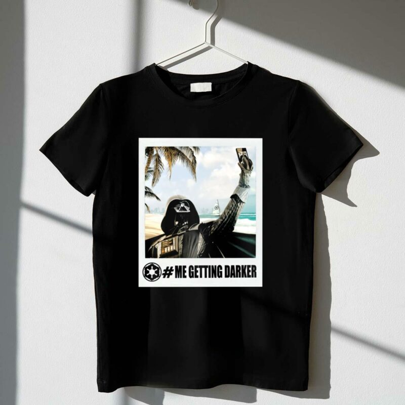 me getting darker darth vader star wars beach selfie t shirt t shirt 1 1