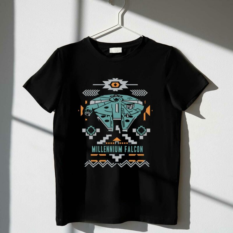 millennium falcon star wars desert design navajo t shirt t shirt 1 1