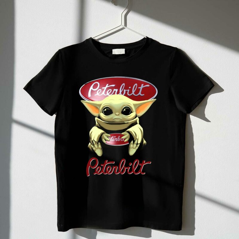 peterbilt yoda holding peterbilt logo star wars crossover t shirt t shirt 1 1