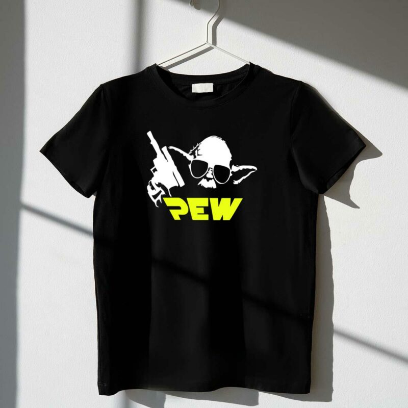 pew yoda blaster sunglasses star wars t shirt t shirt 1 1