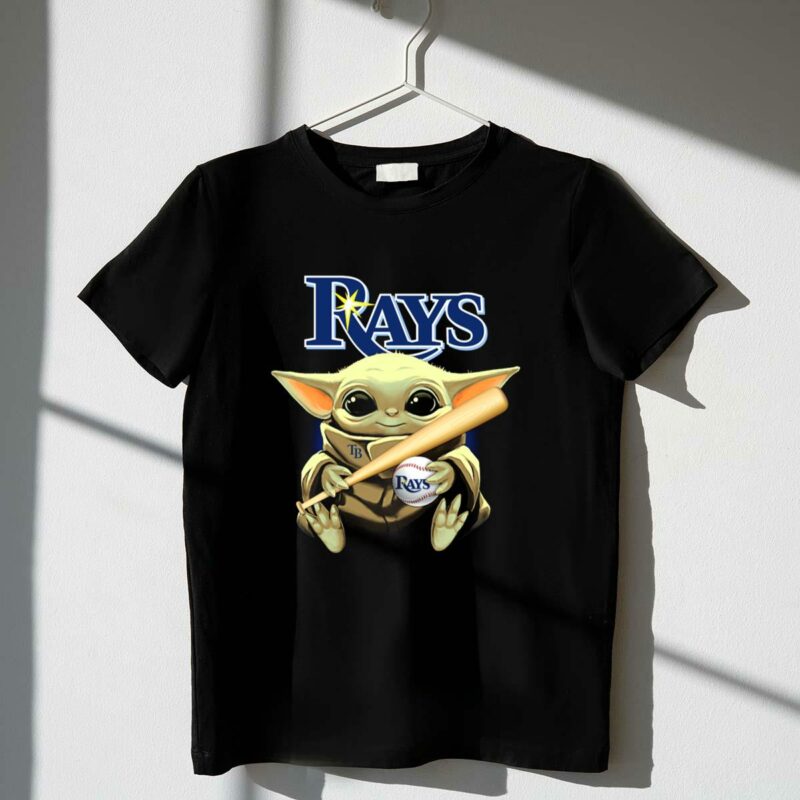 rays baby yoda baseball bat star wars crossover t shirt t shirt 1 1
