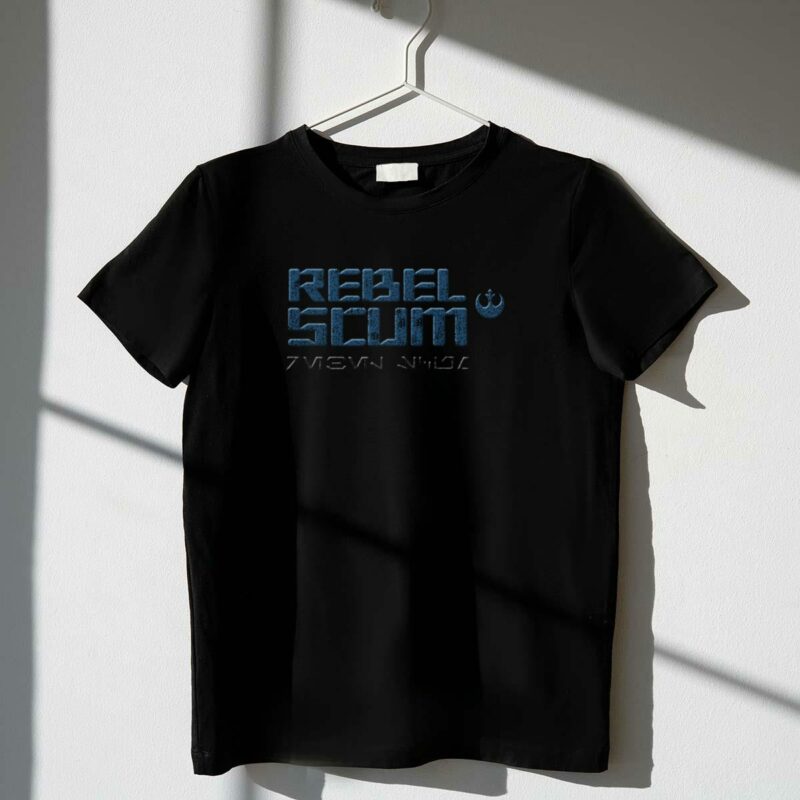 rebel scum exclusive star wars rebel alliance symbol with aurebesh text t shirt t shirt 1 1