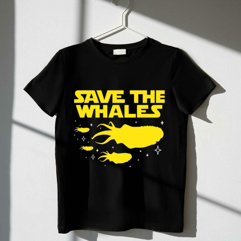 save the whales i mean purrgil star wars parody yellow space creatures t shirt t shirt 1 1