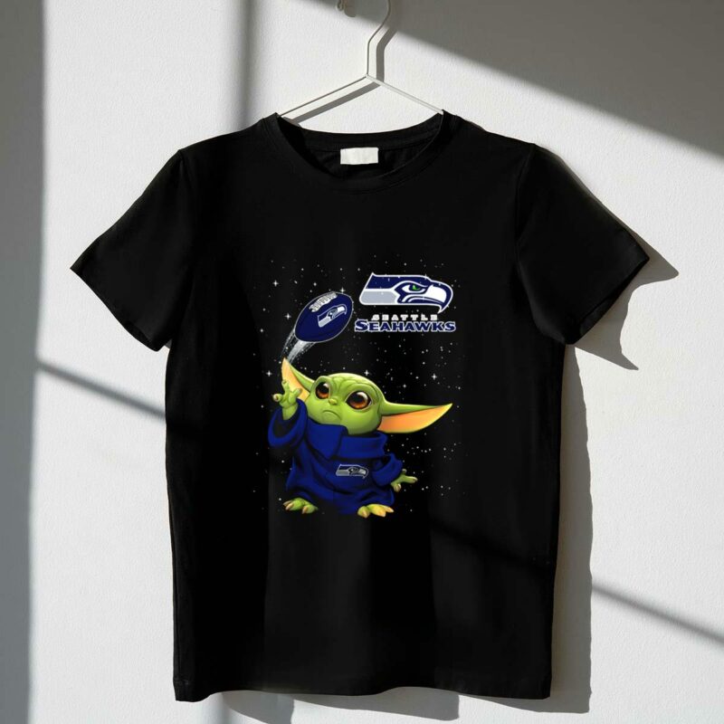 seattle seahawks baby yoda star wars football t shirt t shirt 1 1
