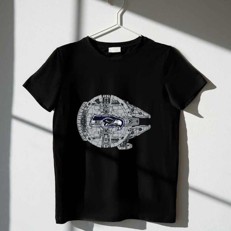seattle seahawks millennium falcon star wars mashup t shirt t shirt 1 1